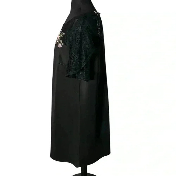 Avenue Lace Floral Black Multi Color Midi Dress NWT Size 2X. 18/20 - Picture 3 of 8